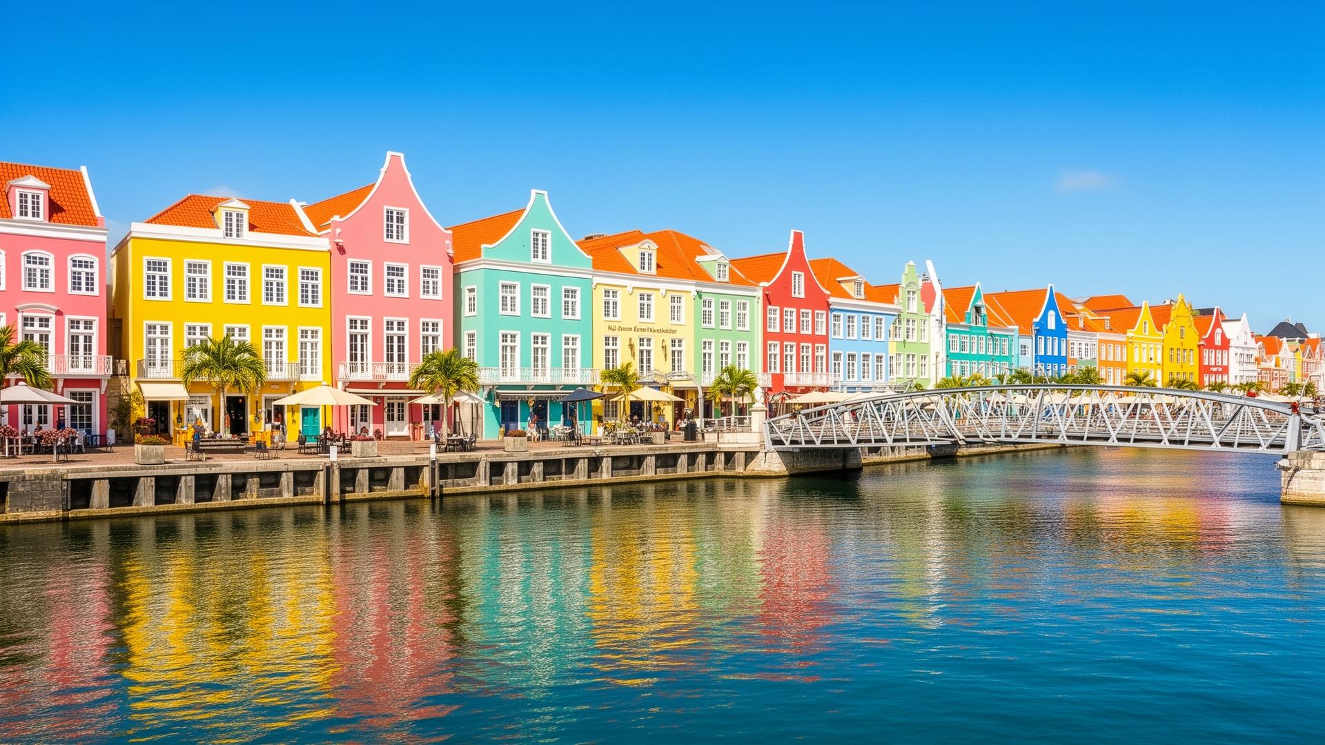 Willemstad Handelskade colorful waterfront